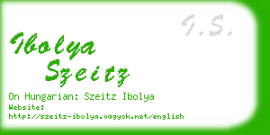 ibolya szeitz business card